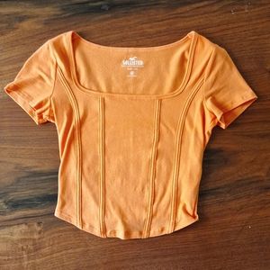 Hollister orange baby tee